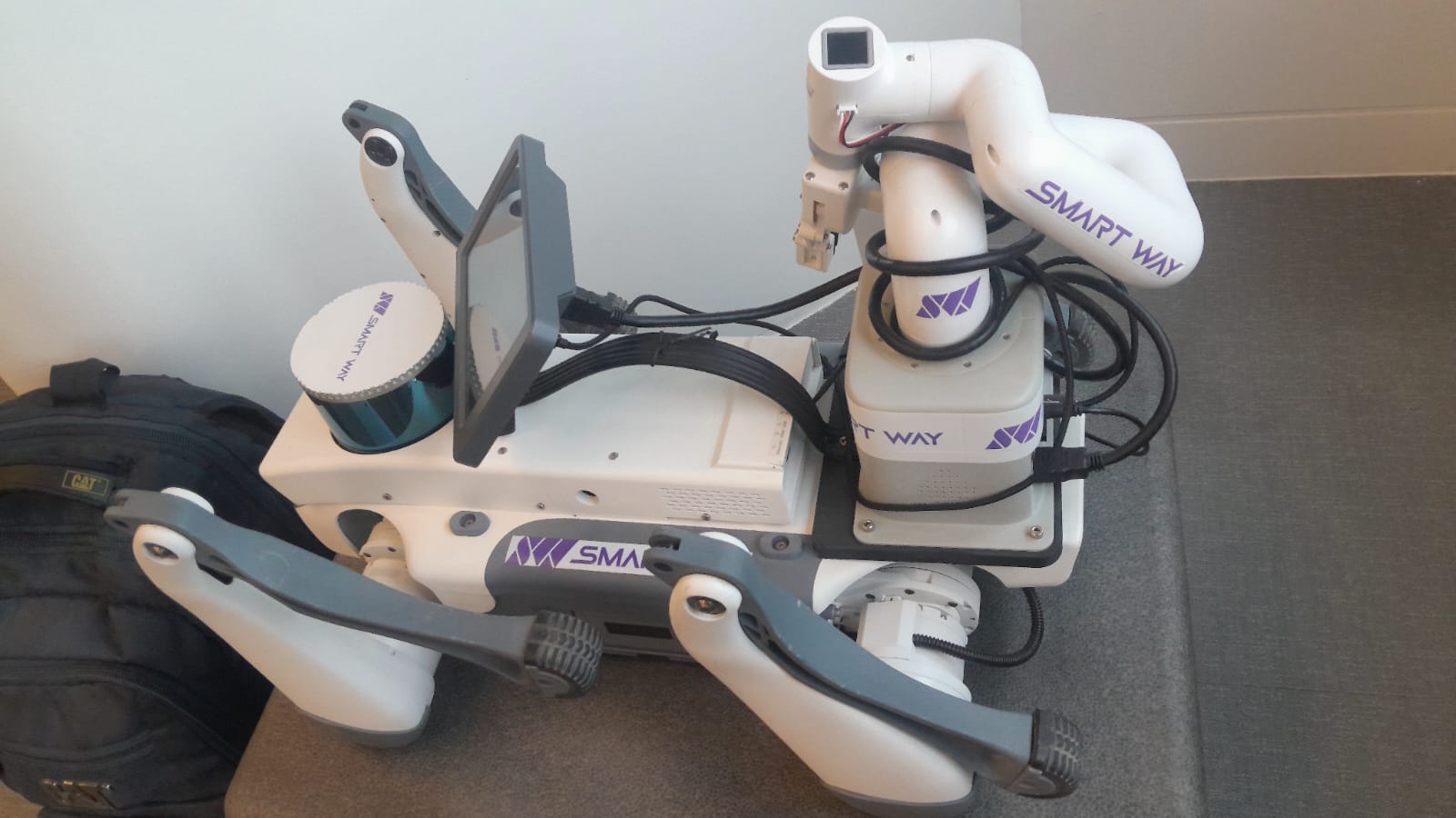 Close-up of FAHAD-S quadruped robot