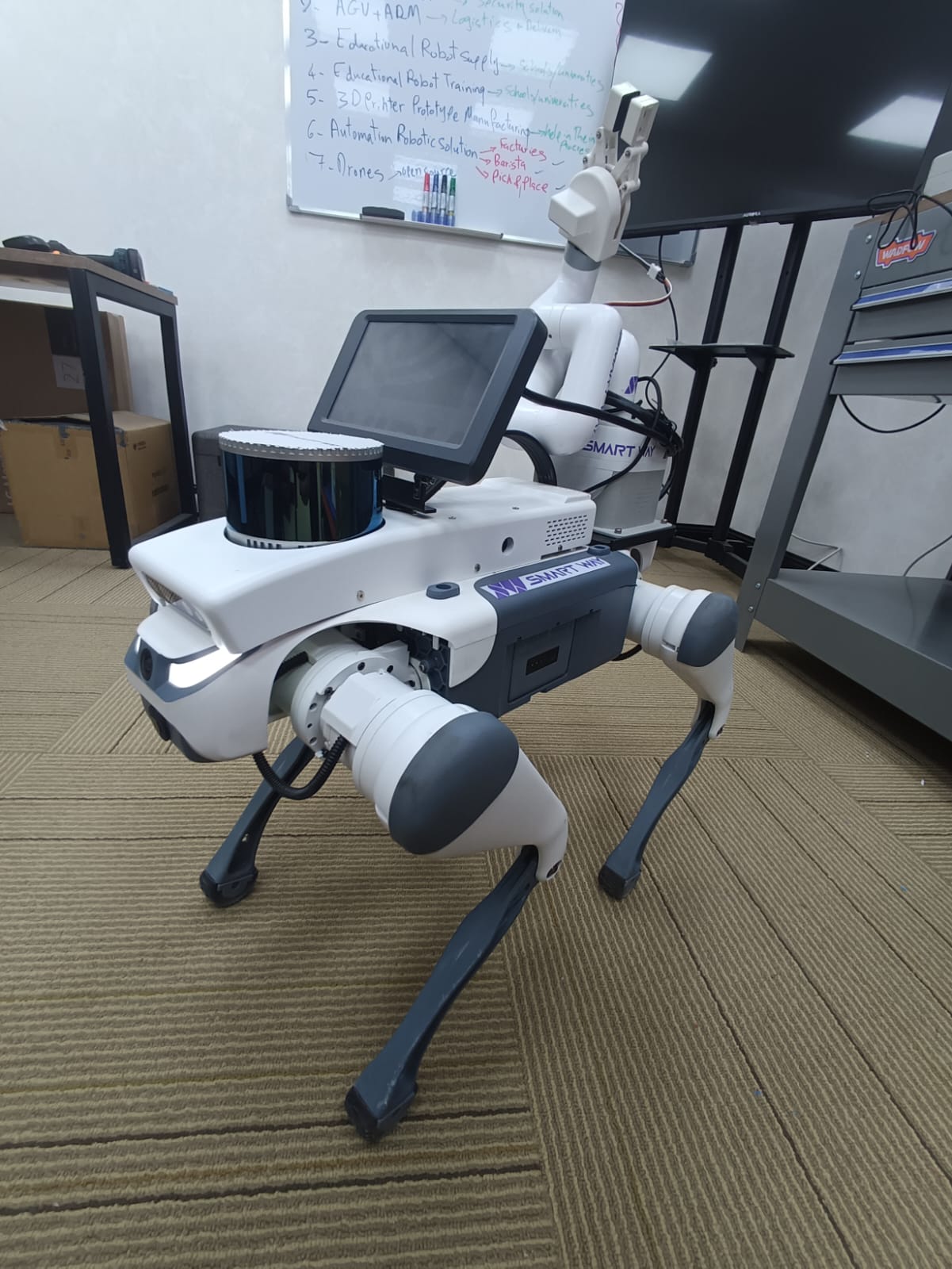 FAHAD-S quadruped robot front view