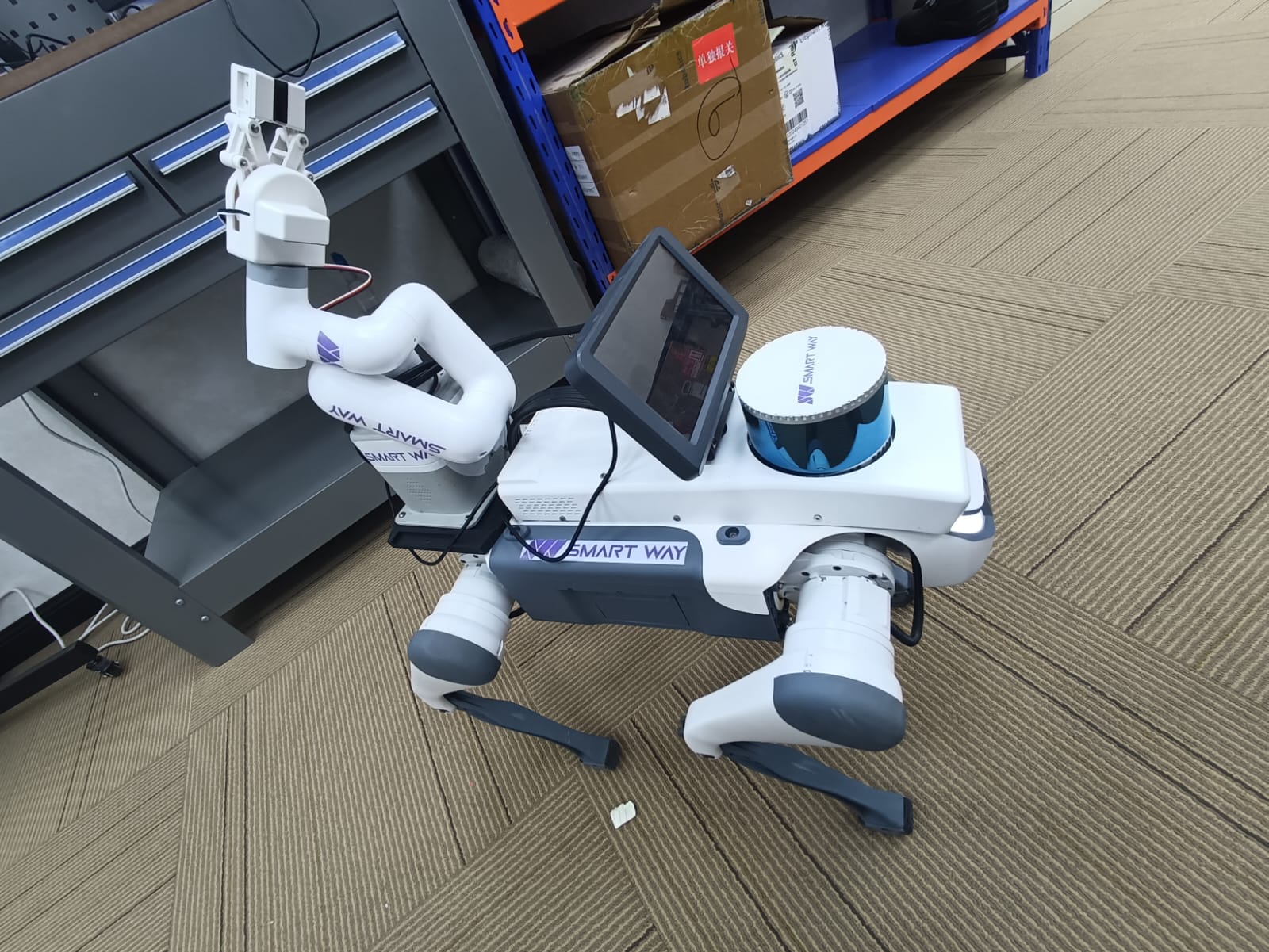 Angled view of mobile manipulator